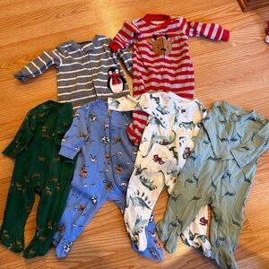 Boys Baby One-Piece Sleepers (size 6 months)